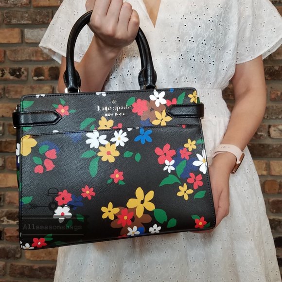 Kate Spade STACI Medium Satchel SAILING FLORAL Bag - Picture 3 of 6